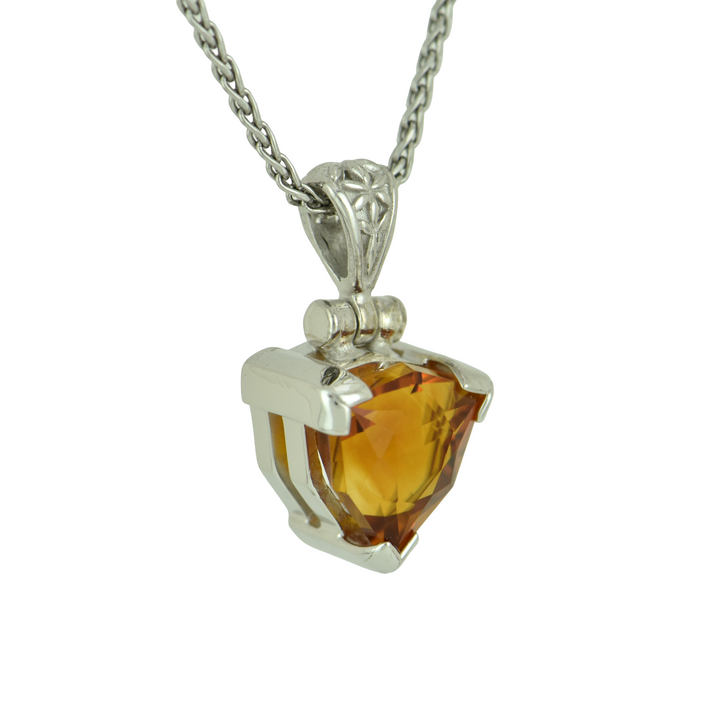 Trillion Citrine Pendant