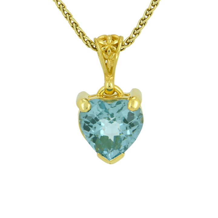 Paraiba Effect Spinel Pendant, set in Sterling Silver plated in Yellow Gold