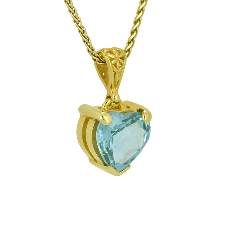 Paraiba Effect Spinel Pendant, set in Sterling Silver plated in Yellow Gold