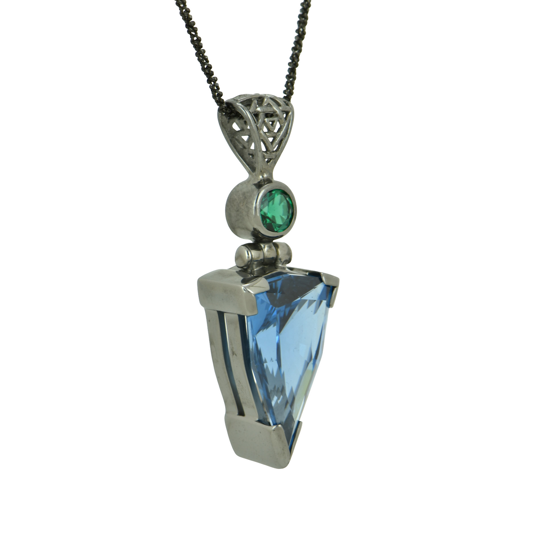 Blue Green Spinel Pendant
