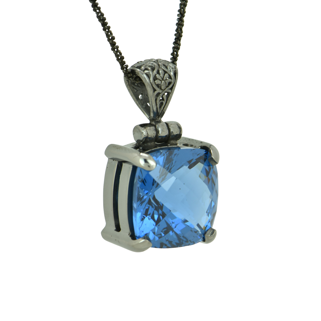 Blue Green Spinel Pendant