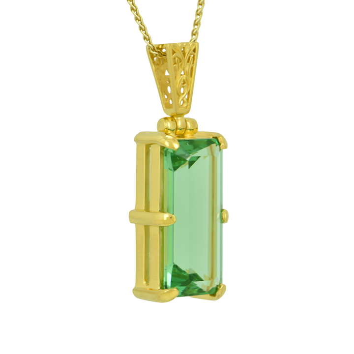 Mint Green Obsidian Pendant