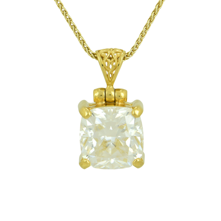 White Moissanite Pendant