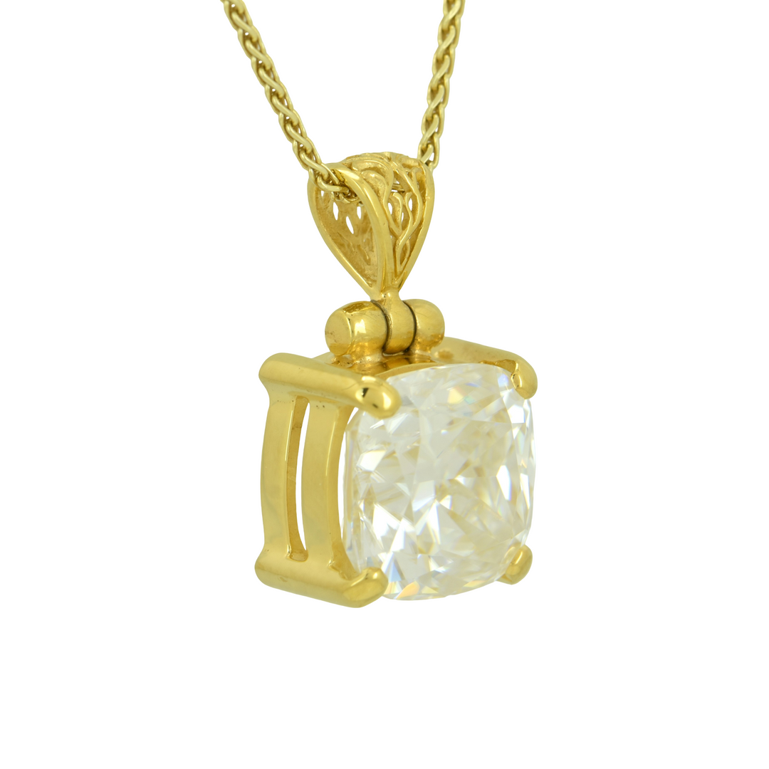 White Moissanite Pendant