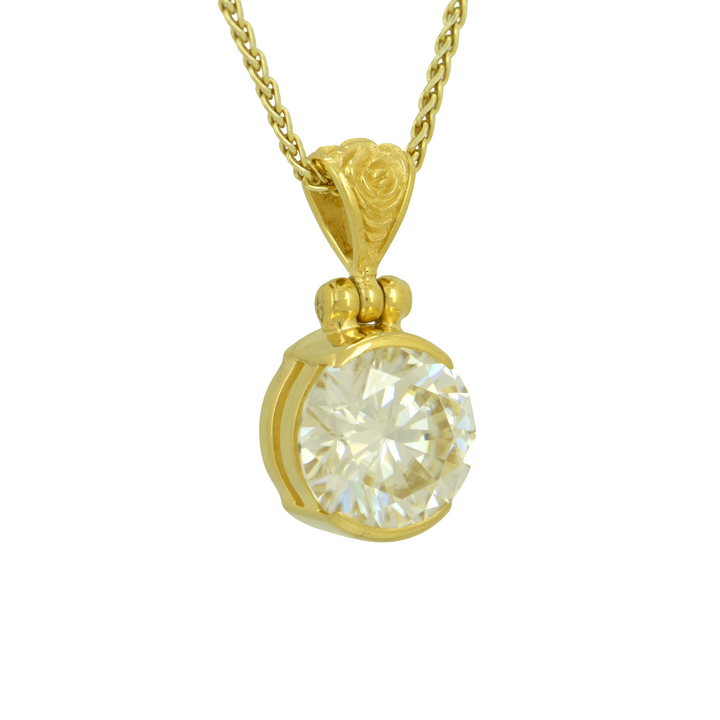 Champagne Moissanite Pendant