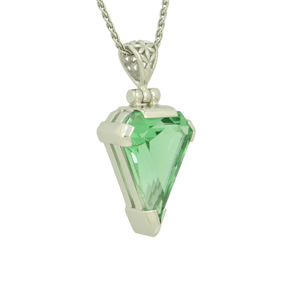 Mint Green Obsidian Pendant