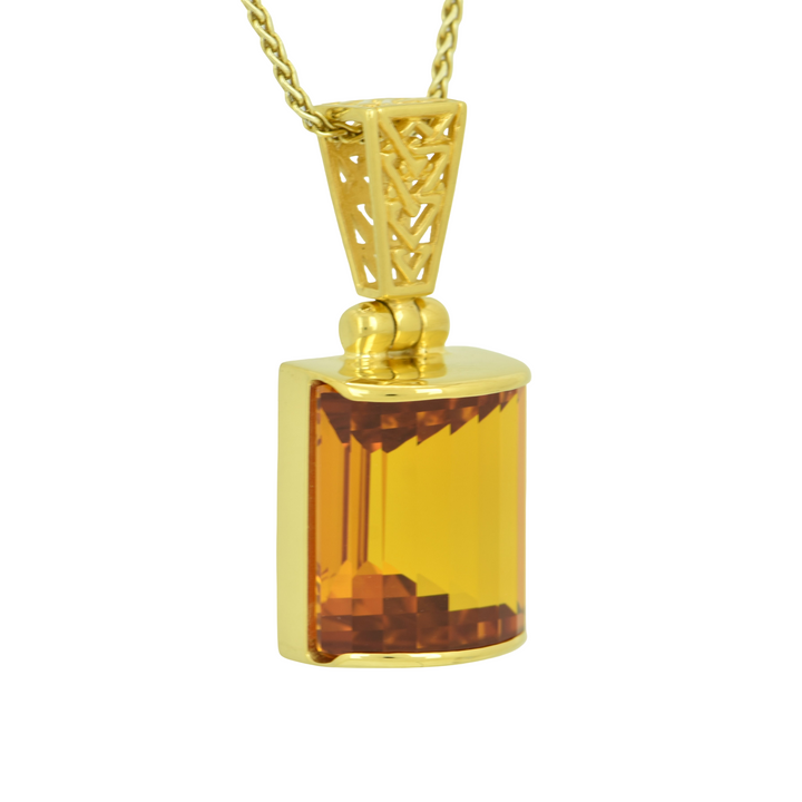 Cognac Sapphire Pendant