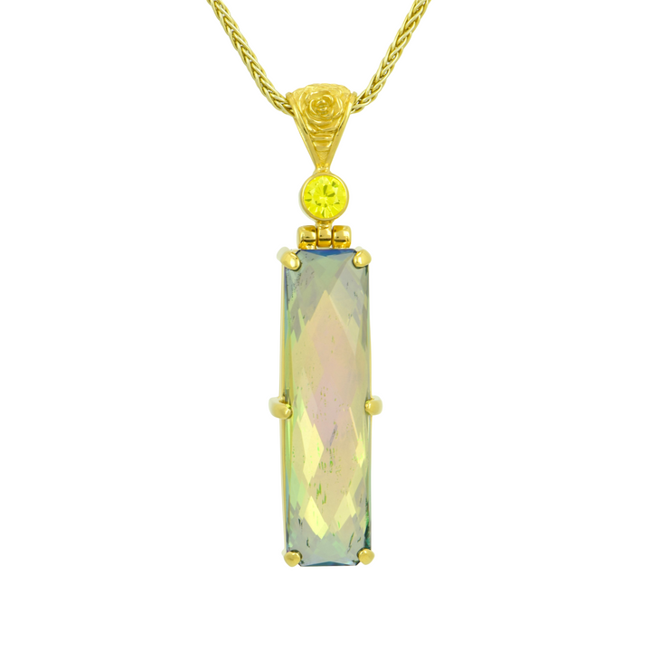 Luminous Heart Mystic Quartz Pendant
