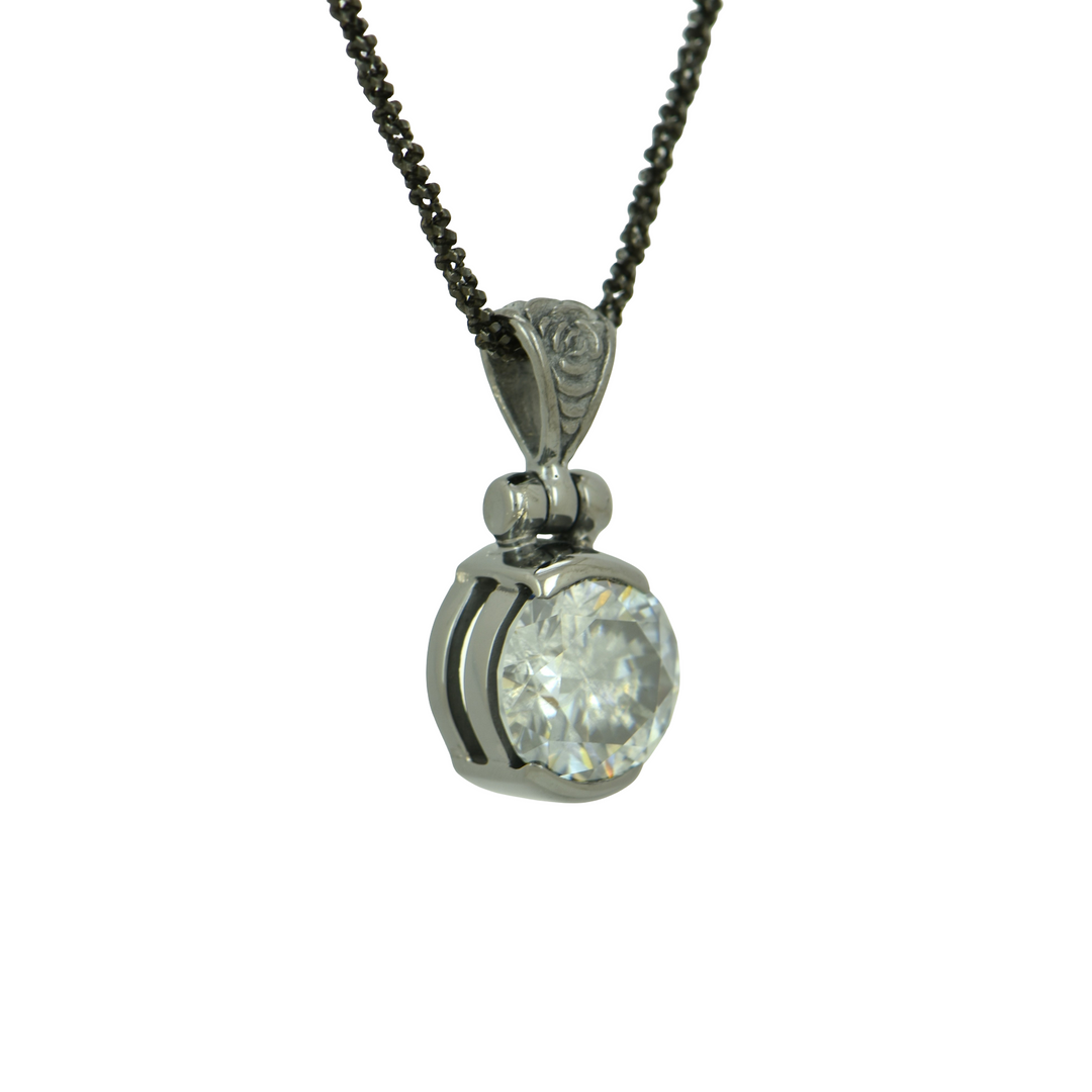 Black Moissanite Pendant