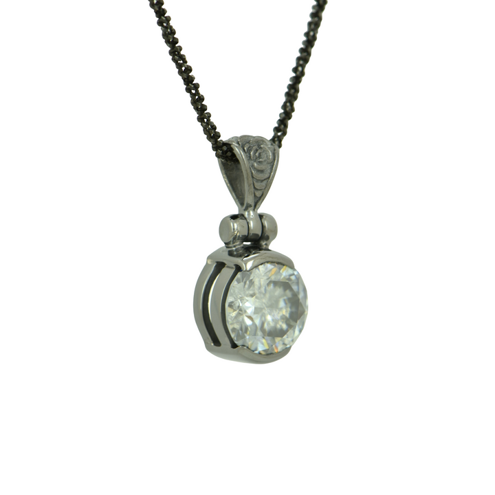 Black Moissanite Pendant