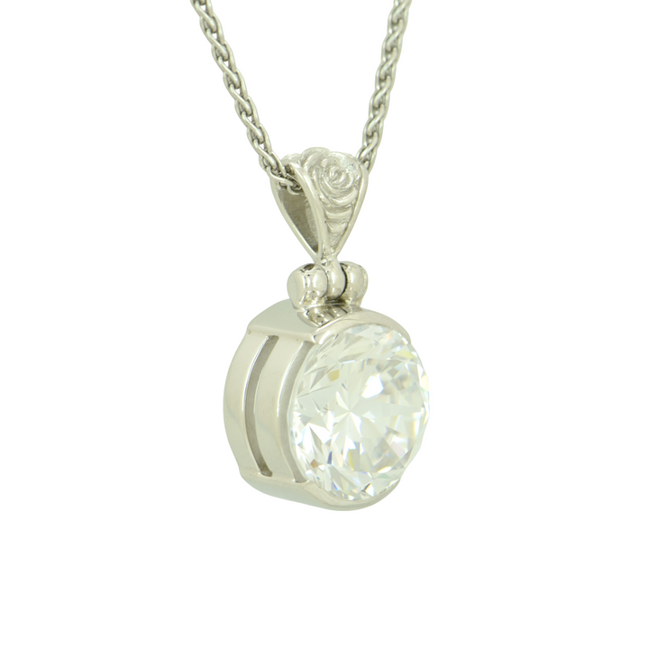 White Moissanite Pendant