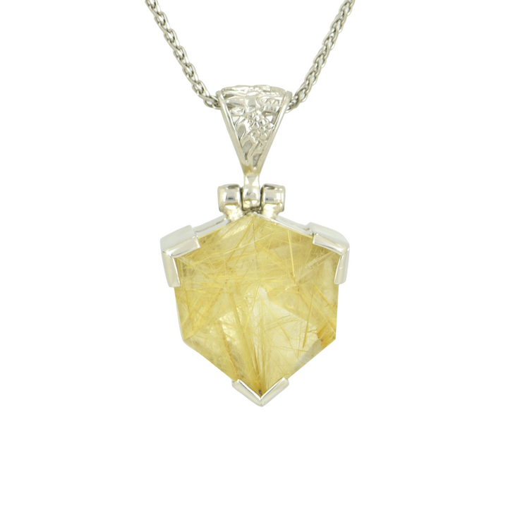 Golden Rutilated Quartz Pendant