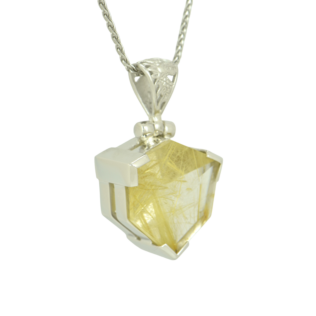 Golden Rutilated Quartz Pendant