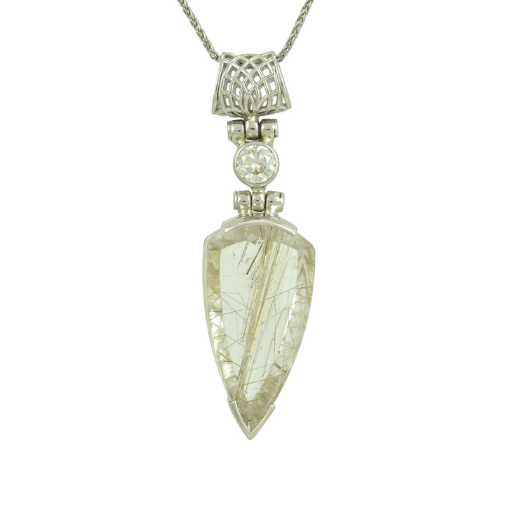 Titanium Rutilated Quartz Pendant