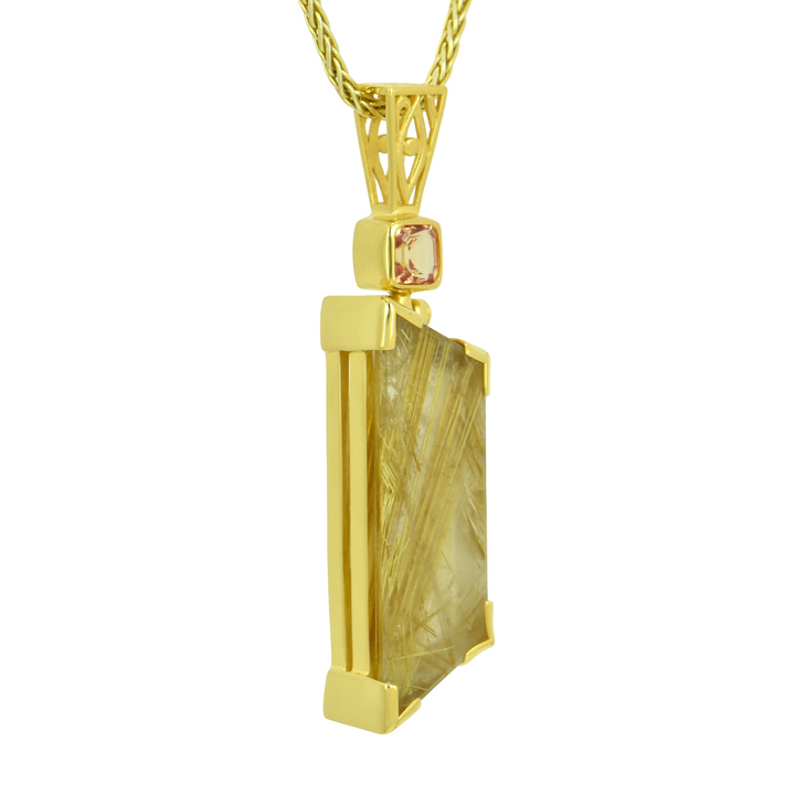 Golden Rutilated Quartz Pendant