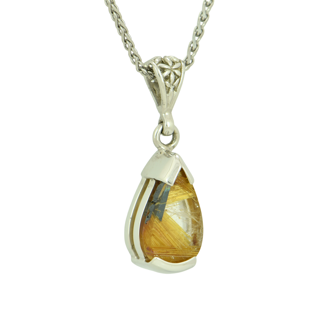 Golden Rutilated Quartz Pendant