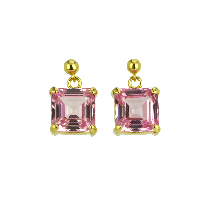 Imperial Pink Sapphire Earrings