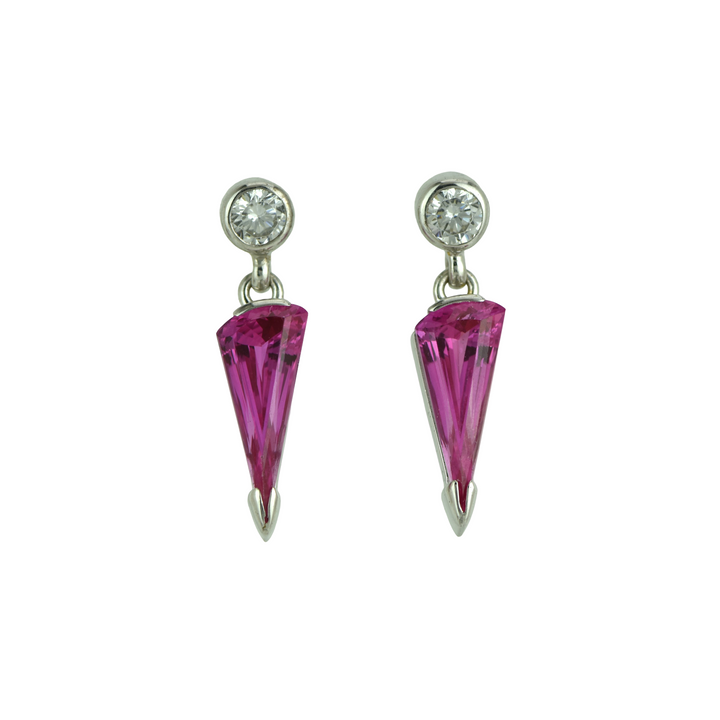 Shasta Pink Sapphire Earrings