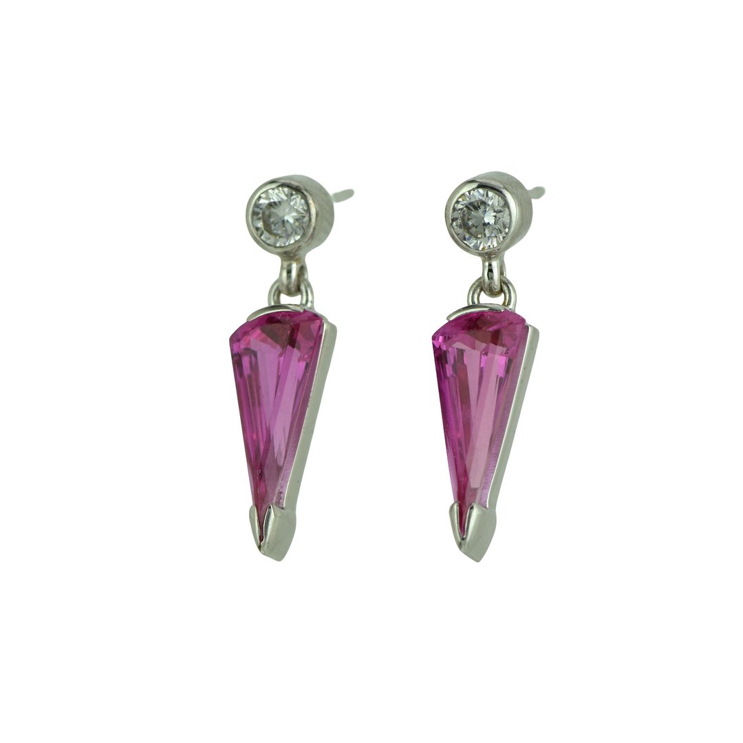 Shasta Pink Sapphire Earrings