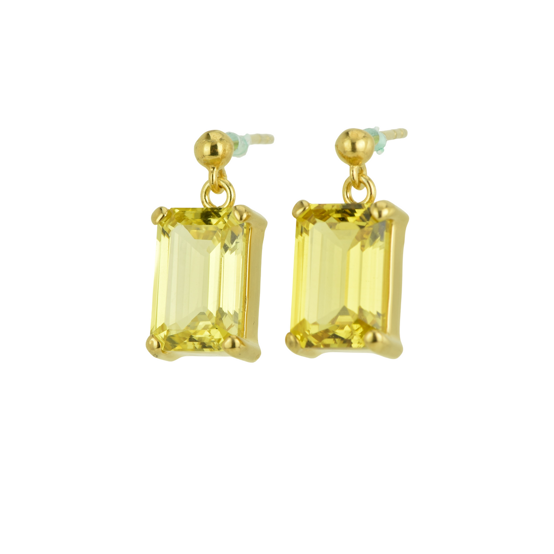 Yellow Sapphire Earrings
