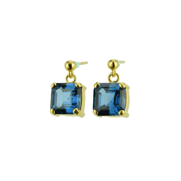 Blue Green Spinel Earrings