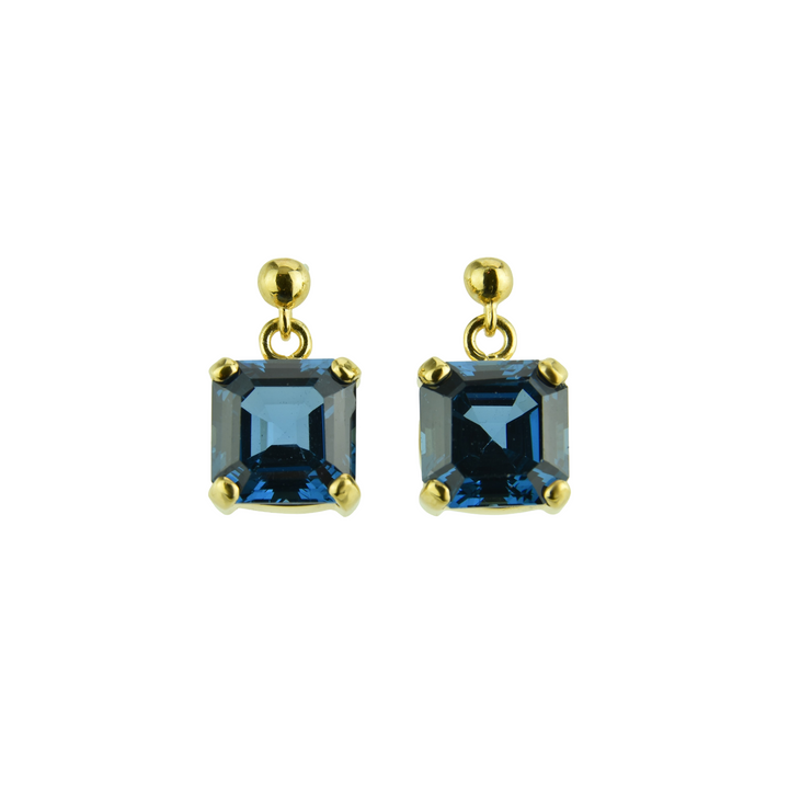 Blue Green Spinel Earrings