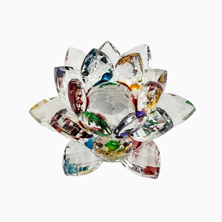 Mini Crystal Lotus with Ball Decor