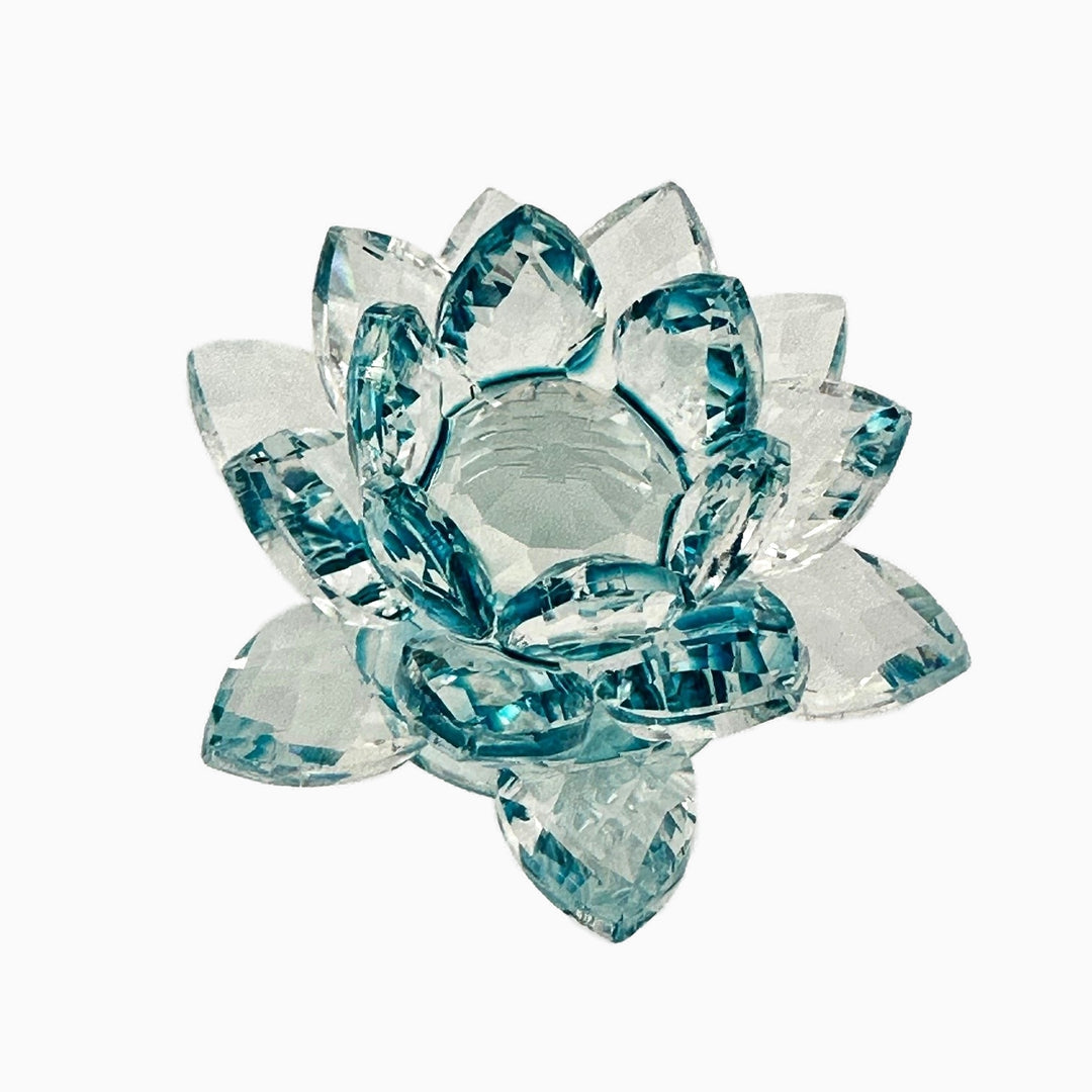 Mini Crystal Lotus with Ball Decor