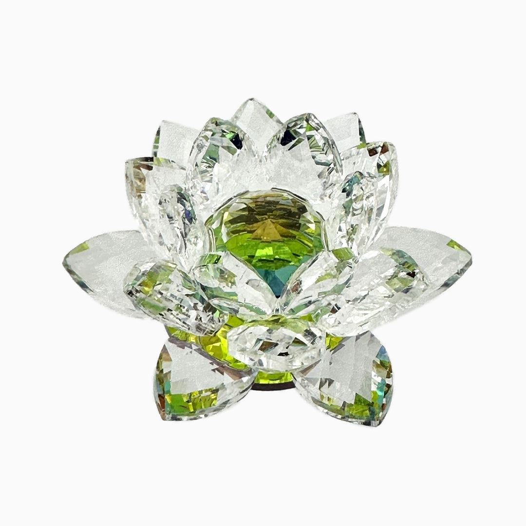 Mini Crystal Lotus with Ball Decor