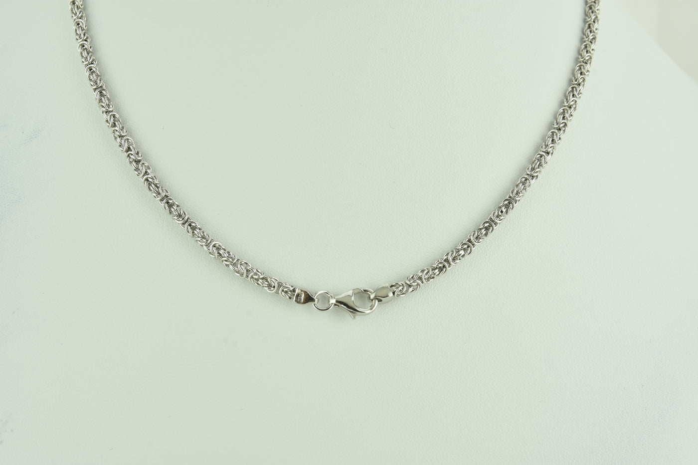 Byzantine Sterling Silver Chain with White Rhodium plate