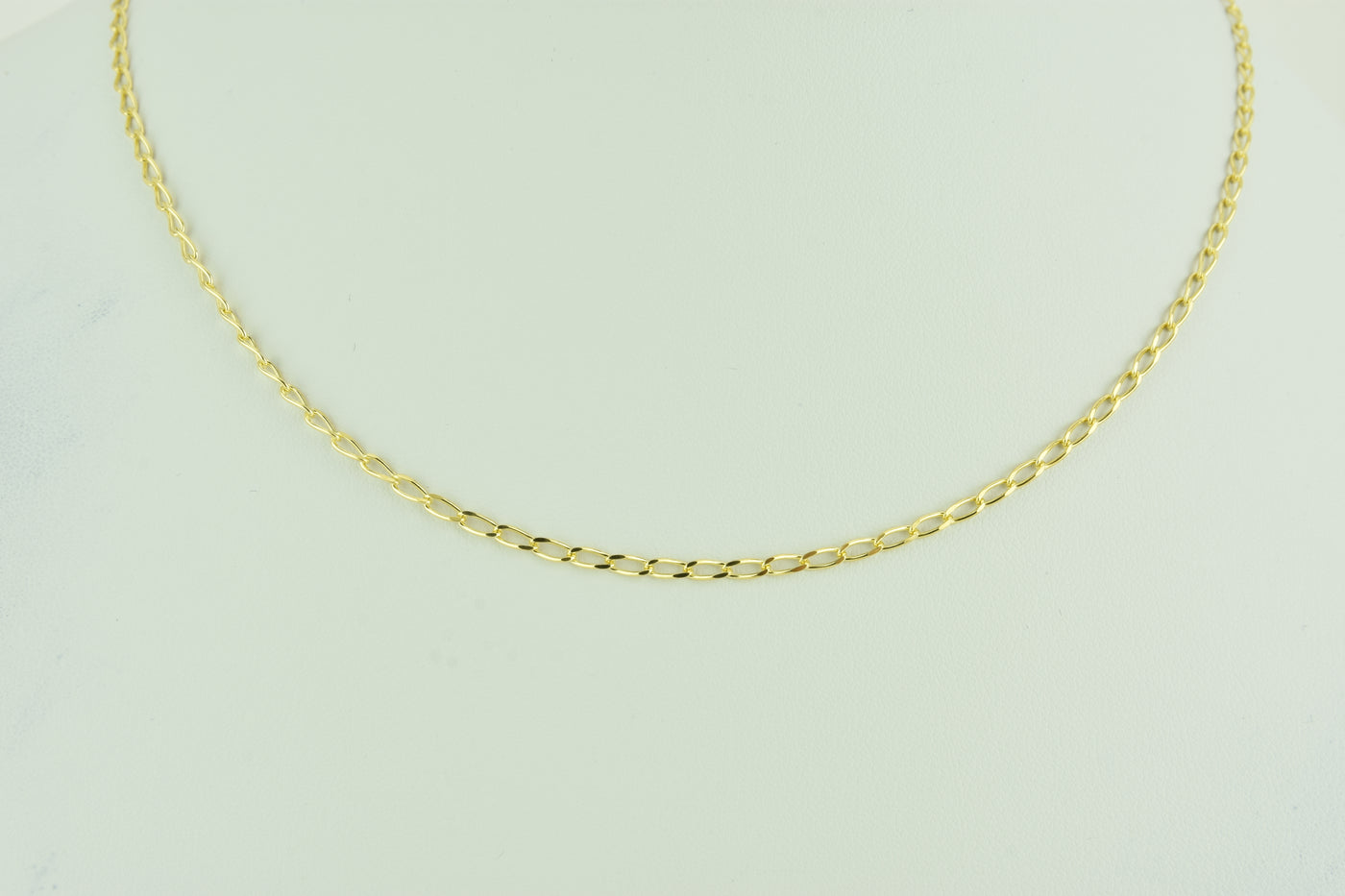Mini Open Link Sterling Silver Chain with Yellow Gold plate