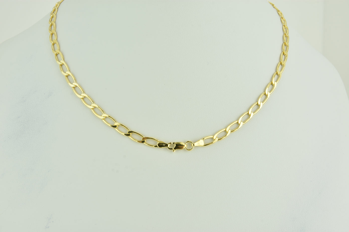 Open Link Sterling Silver Chain with Yellow Gold plate