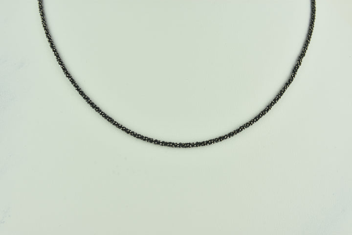 Diamond Cut Twisted Sterling Silver Chain with Black Rhodium Plate