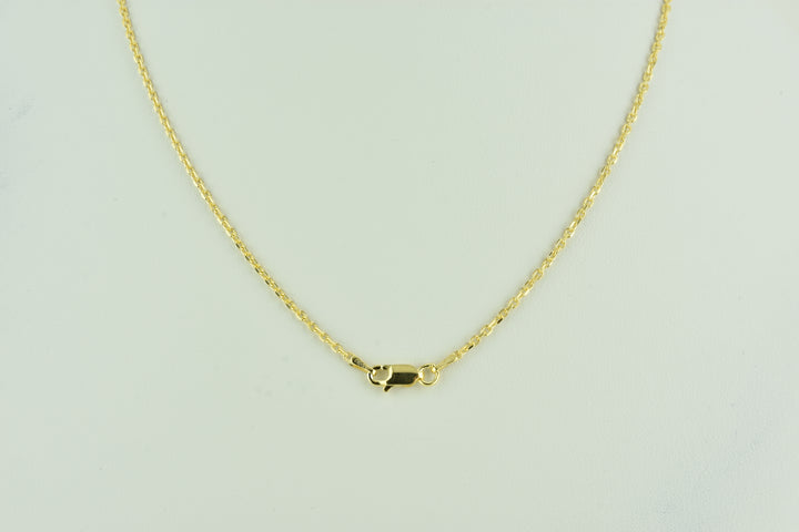 Delicate Link Italian Sterling Silver Chain in Yellow Gold plate