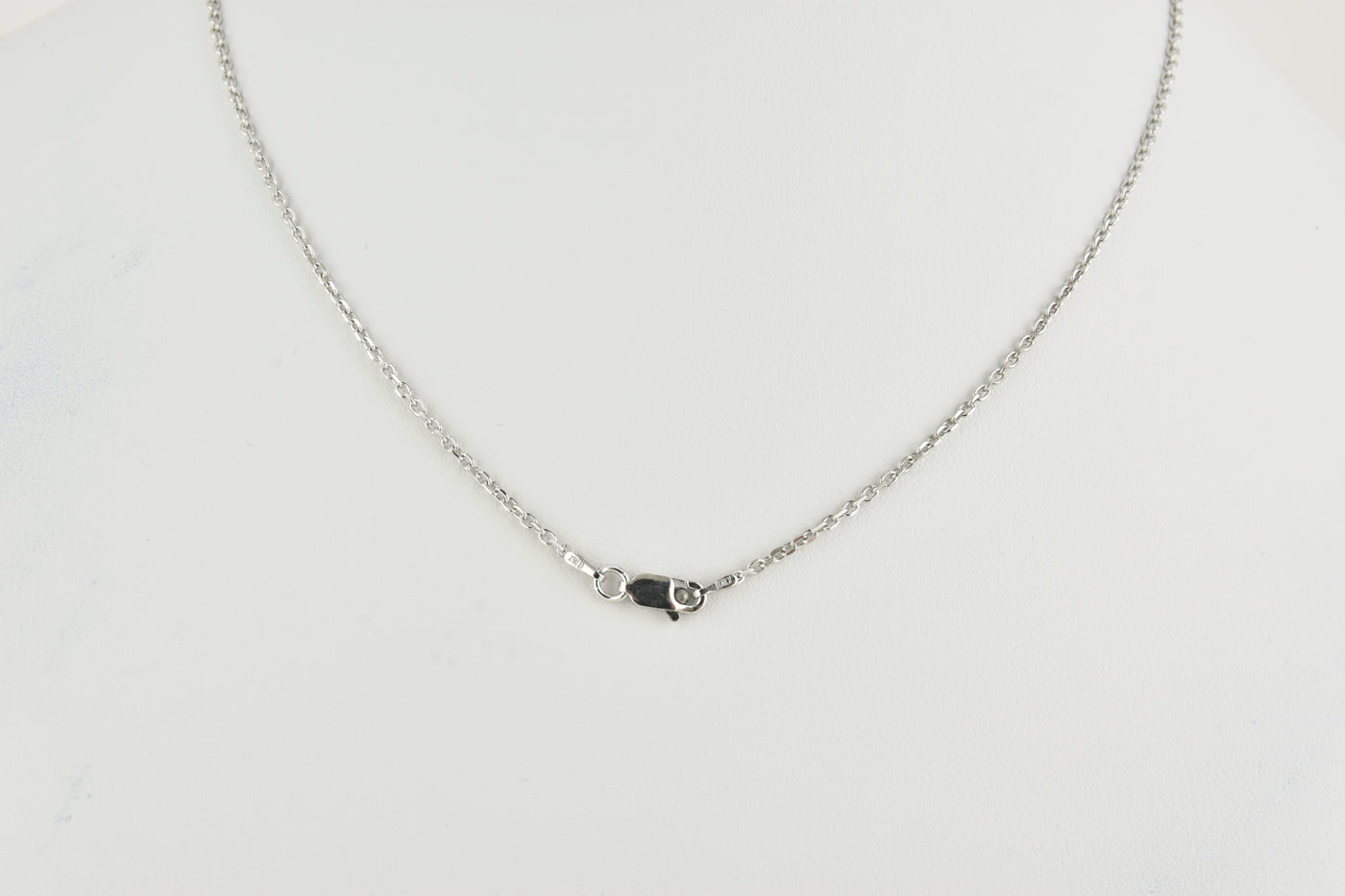 Delicate Link Italian Sterling Silver Chain plated in White Rhodium