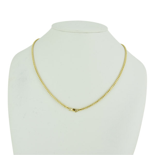 Italian 18K Gold Round Box Chain