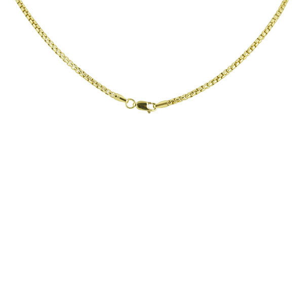 Italian 18K Gold Round Box Chain