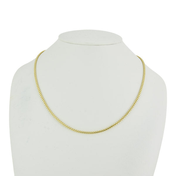 Italian 18K Gold Round Box Chain