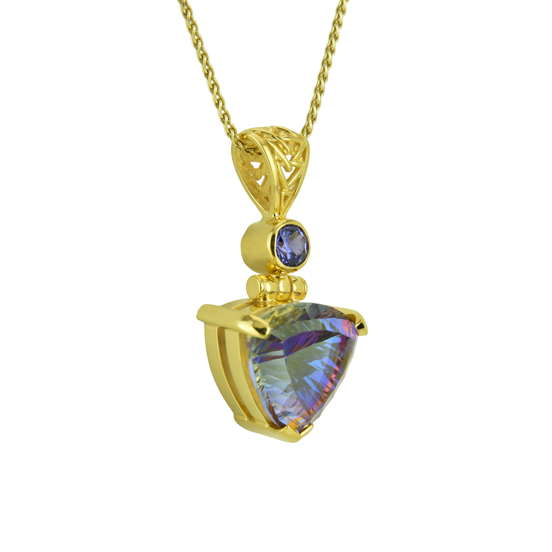 Indigo Warrior Mystic Quartz Pendant