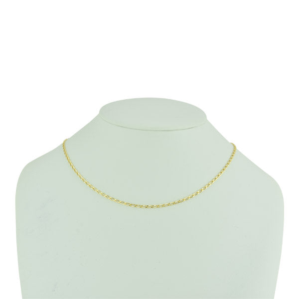 Mini Open Link Sterling Silver Chain with Yellow Gold plate
