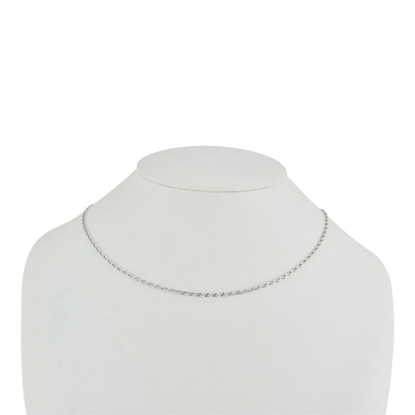 Mini Open Link Sterling Silver Chain with White Rhodium plate