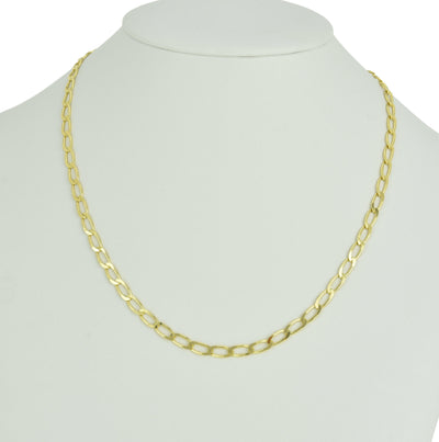 Open Link Sterling Silver Chain in Yellow Gold Plate