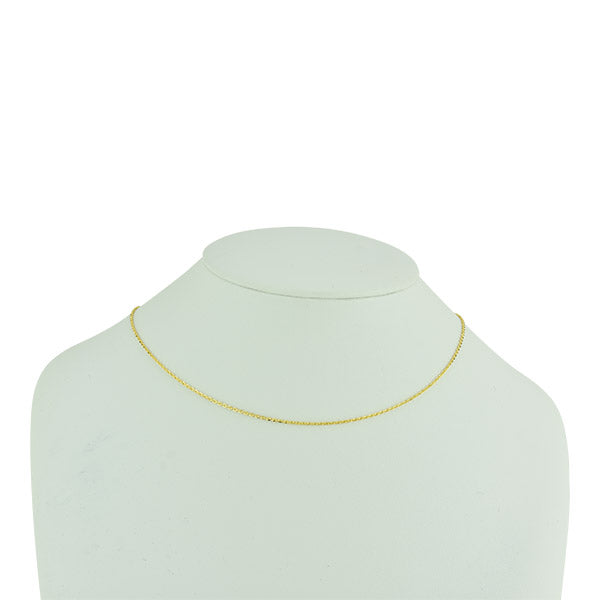 Delicate Link Italian Sterling Silver Chain in Yellow Gold plate
